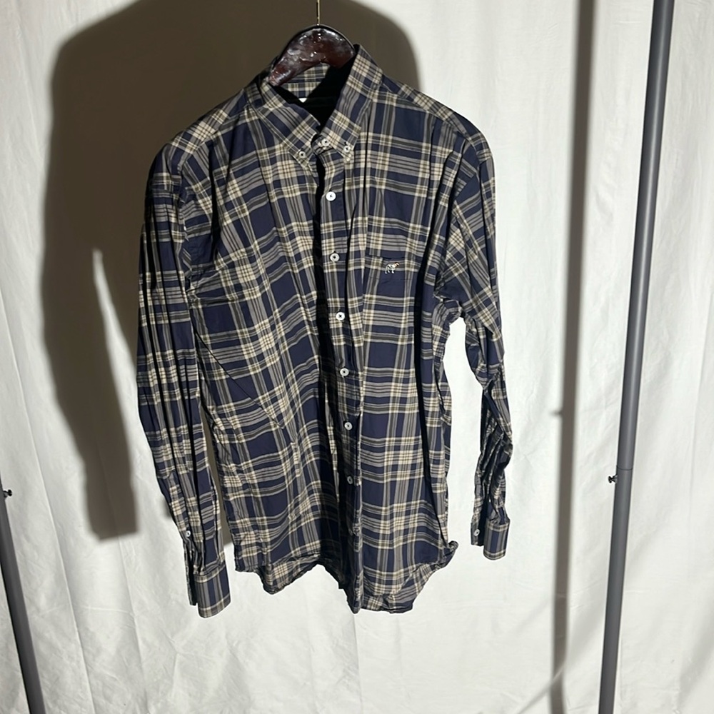 Southern Point Co. Dress Shirt Mens Size Large Check Hadley Pointer Dog Oxford